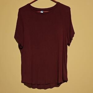 Old Navy Deep Red Short Sleeve Tee